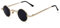 besbomig Steampunk Herren Damen Retro Sonnenbrille Runde - Hippie Klein Rave Brille 70er 80er 90er Jahre Accessoires Partybrille Fasching Karneval Ovale Hip Hop Lustige Brillen