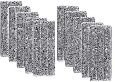 Raopuzi 10 Stück Mopp-Ersatztuch Mop Pads Waschbarer Wischer Ersatzbezug Mop Microfaser Reinigung Pads Flach, Wischmopp-Reinigungskissen FüR Zuhause, BüRo, Hartholz, Marmor, Fliesen