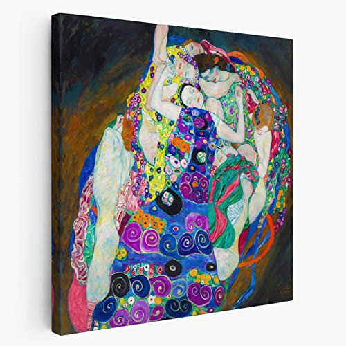 BKstuff - Cuadros modernos, Gustav Klimt, impresión sobre lienzo, decoración de arte clásico (50x50cm, La Virgen, Gustav Klimt)
