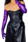 DooWay Damen Lange Opernlederhandschuhe Kunstleder Stretch Metallic für Kostümparty Bankett Glanz Lila, Glanzviolett, 70 cm, 85
