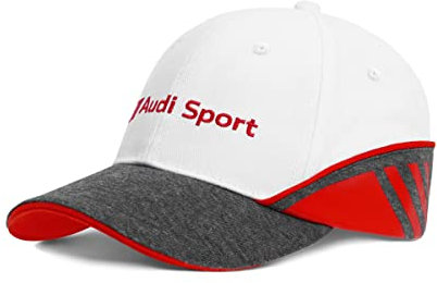 Audi collection Unisex Kinder 3202200600 Baseballkappe, Weiß, 51-53