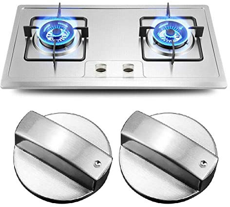 RETHPA Gas Stove Knob,Control Knob 4pcs 6/8mm Range Burner Switch Button Gas Hob Knob Metal Stove Control Knobs Zinc Alloy Knobs Replacement for Cooktop Stove Oven (Color : 4pcs 8mm)
