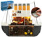 Rovox 3D Titanic Miniatur DIY Bausatz Echtholz und Stoff Alle Materialien und Werkzeuge enthalten