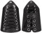 keland Mittelalter Wikinger Leder Armschienen Armschutz Armstulpen Arm Stulpe LARP Zubehör für Damen, 2PC (Schwarz)