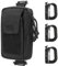 MUCHER Molle Tasche Klein Taktische EDC Gürtel Handytasche Multifunktionale Schultergurt Taschen Rucksack Zusatztaschen Organizer mit 3 Haken für Outdoor Wandern Jagdcamping Training (Schwarz)
