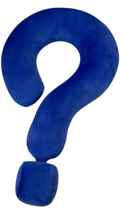 Weiches Dekokissen, Fragezeichen-Kissen, Umarmungskissen, Rückenstütze, Ornament, Bett, Sofa, Dekoration für Büro, Schlafzimmer, Blau