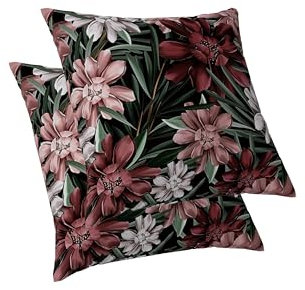 ggaimwf Blume Kissenhülle dekorativ Blumenkissen Hell Vintage Blumenkissenbezüge Ästhetisch Kissenbezüge für Sofas Bauernhaus Kissen mit Bezügen im Lieferumfang enthalten Set 2 50 x 50cm