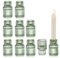 Glasseam Porte-Bougies en Verre Vert : Porte-Bougies Lot de 10 Porte-Bougies à CôNes Porte-Bougies NervuréS pour Le Salon Petit Porte-Bougies pour Mariage DéCorations De Tables De FêTe