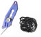 Exacto Cutters Professionnels,Couteau Utilitaire,Couteau de Graphique,Avec Alliage de Titane TC4 et 5 Lames d'acier SK5, Couteau de Bricolage Pour Les Cartons,l'art et l'artisanat (Bleu)