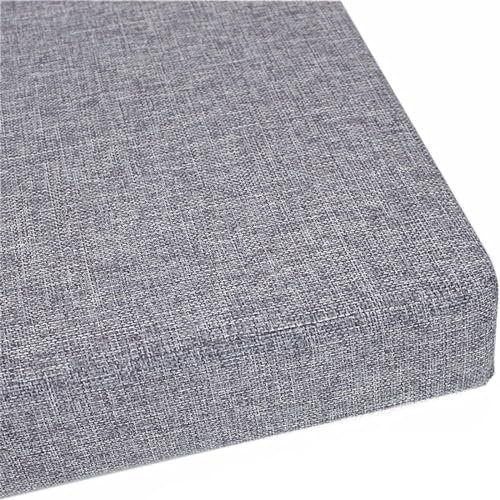 Zoomlie 2-Sitzer-Bankkissen, Essbankkissen mit hochdichtem 50D-Schaumstoff, Schaukelsitzkissen für Garten, Terrasse, Innen- und Außenbereich, 95 x 35 x 3 cm, Hellgrau