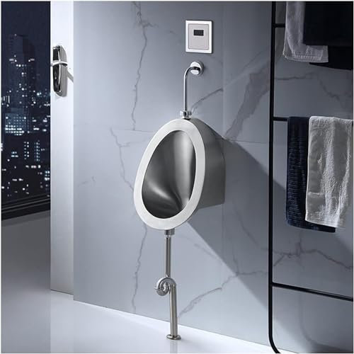 304 Stainless Steel Urinal, Wall Mounted Bar Urinal - Anti-odor Anti-clog Toilet Urine Diverter for Men's Toilet, Male Sanitary Ware Public Toilet Urinal