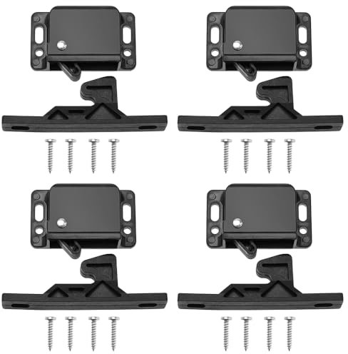Namvo 4 Pack RV Drawer Latches and Catches, Pull Force Cabinet Doors Push to Close Latch RV Cabinet Door Replacement Latch for Camper, Home, Kitchen, Bathroom, Office