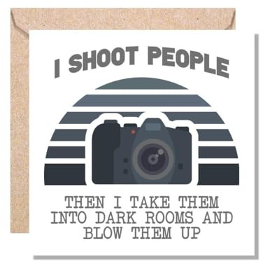 MUGGZ Card Gift for Photographers - I Shoot People and Blow Them Up - Giftset - Made in The UK