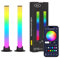 Todeco 2pcs Smart Led Light Bars, RGB Gaming Lamp, Dimmerabile in 16 Milioni di Colori per Stanze, Decorazione da Gioco