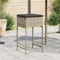 Somanki Garten-Barhocker mit Kissen 2 STK. Hellgrau Poly Rattan, Barhocker Outdoor Wetterfest, Barstühle, Balkonstuhl, Gartenstuhl - 368322