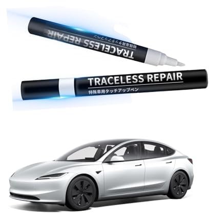 Ywooon Ausbesserungslack für Tesla Model Y 3 X S Karosserie Ausbesserungslack Kratzerreparaturset, Lackstiftspitze und Pinsel 2-in-1-Kratzerreparatur Autokratzerreparaturstift (Perlweiß)