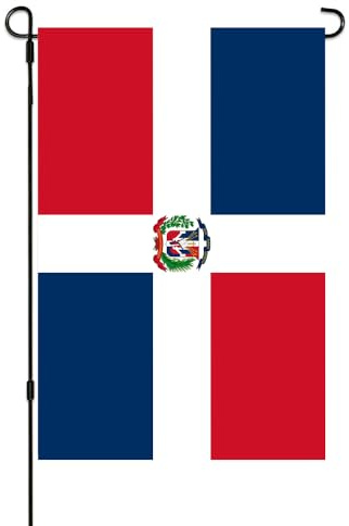 Dominikanische Republik Flagge, kleine Mini-Dominikanische Gartenflaggen, 30,5 x 45,7 cm, doppelseitig, wetterbeständig, für Outdoor-Dekoration (Dominikaner)