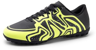 DREAM PAIRS Botas de Fútbol Sala Hombre Zapatillas Futbol Zapatos Deporte al Aire Libre Tacos, Size 41, Negro/Verde Neón, DMUMSO2502