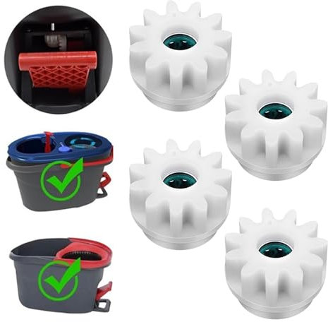 4 Pcs Spin Mop Replacement Parts, Suitable for Vileda Mop Gear Mop Bucket, One Way Bearing Sprockets Pedal Repair Replacement for Vileda and More Rotation Mop