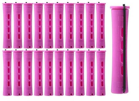 20 Stück Lockenwickler, Dauerwellen Set Komplett, Dauerwellen Wickler, Lockenwickler Dauerwelle, Hair Rollers für Frauen mit Elastischen Gummiband Natürliche Haare Lange Kurze Haare Styling Tool