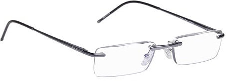 Edison & King Randlose Lesebrille Clarity – EIN Schmuckstück mit Premiumgläsern inkl, Blaufilter (Anthrazit, +1,75 dpt)