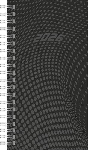 rido/idé Taschenkalender Mod. Timing 2 2026 | A6, Kunststoff, schwarz