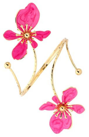 Mikovivi Armreif mit Blumenmuster, Einstellbare Bunte Blume Oberarm-Armreif für Damen Boho Schmuck Accessoire für Frauen