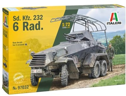 Italeri 97032 1:72 Sd.Kfz. 232. 6 Rad - Modellbau, Bausatz, Standmodellbau, Basteln, Hobby, Kleben, Plastikbausatz, detailgetreu