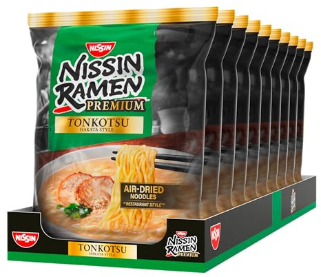 Nissin Ramen Premium Tonkotsu, Restaurant-Style Ramen 10er Pack