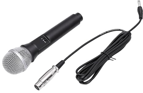 Dynamic Bluetooth Handheld Microphone for Karaoke Singing Recording,Wireless Mic for Home Outdoor Meetings, 1x Microphone 6.5mm Jack