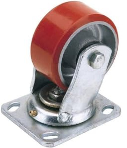 Draper 65529 160 mm-Diameter Polyurethane Castor Swivel Plate Fixing