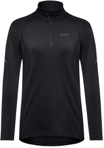 GORE WEAR Womens M Long Sleeve Zip Shirt, Black, 38 EU