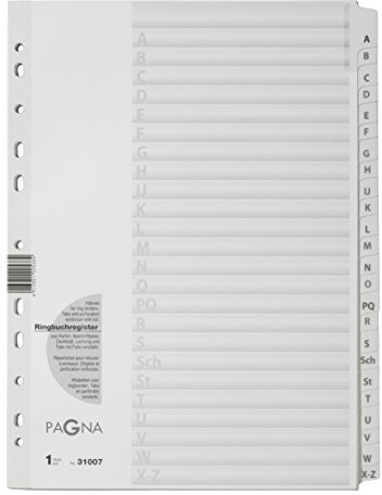Pagna Register/31007-08 weiß A-Z