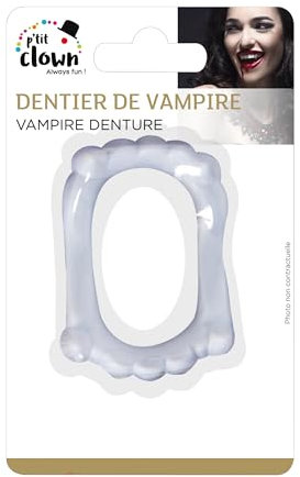 P'tit Clown Dentier de Vampire Blanc