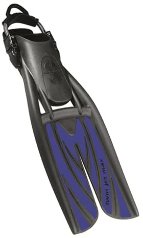 ScubaPro Twin Jet Max Tauchflossen, Schwarz/Blau, Größe L (9–12)