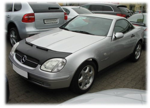 AB-00113 Auto BRA kompatibel mit MB Mercedes-Benz SLK R170 Bj. 1996-2004 Haubenbra Steinschlagschutz Tuning Bonnet Bra