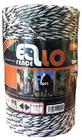 Ellofence Weidezaunlitze (200m) - Robuste Litze für Weidezaun & Elektrozaun - Leitfähige Stromlitze für Tierzaun - Premium Elektrozaunlitze - UV-beständig & wetterfeste Zaunlitze