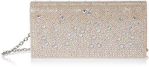 Jessica McClintock Damen Chloe Sparkle Stones Abend-Clutch Abendtasche, Champagner