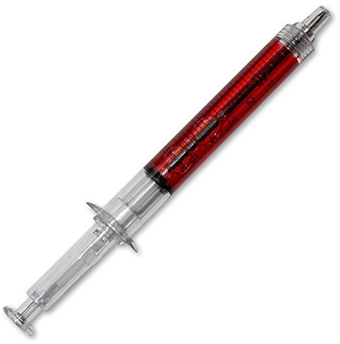 10 x Kugelschreiber Spritze Spritzenkuli Blut Stift Kulli Mitgebsel Arzt Doktor