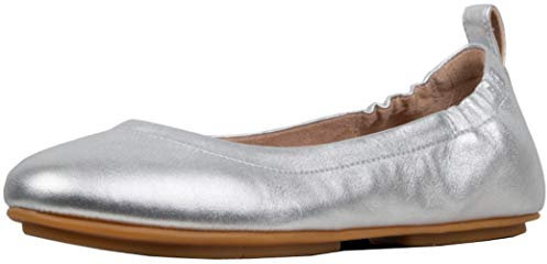Fitflop Women's Allegro Closed Toe Ballet Flats, Silver (Silver 011), 3 UK (36 EU)