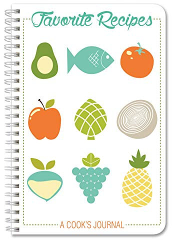 BookFactory Rezeptbuch / Tagebuch / Rezeptbuch / blanko Kochbuch – A Cook's Journal, laminierter Deckel, Draht-Bindung D: Recipe Journal Page Size 6 x 9 D: Recipe Journal Page Size 6 X 9