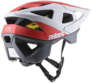 Alpinestar Alpinestars Vector Tech MIPS Helm – Pilot Schwarz Gelb Fluo Red Gloss, Polarweiß, rot, L