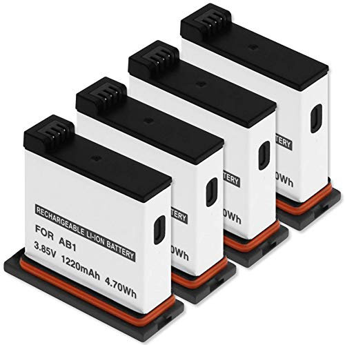 4X Akku kompatibel zu Osmo AB1 für DJI Osmo Action Sportscam [Li-Ion - 1220mAh - 3.85V]