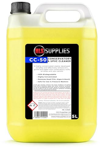 HLS Supplies 5L CC-50 Conservatory and UPVC Cleaner and Restorer - Conservatory Roof & Window Frame Wash