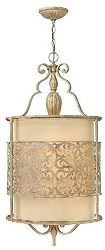 4 Bulb Ceiling Pendant Light Fitting - Brushed Champagne - LED E14 60W Bulb