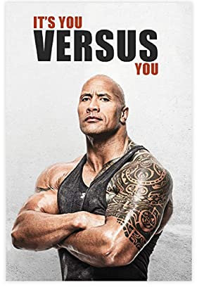 The Rock Dwayne Johnson 2 Leinwand-Poster, Schlafzimmer, Dekoration, Sportlandschaft, Büro, Raumdekoration, Geschenk, ungerahmt: 60 x 90 cm