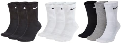 Nike Chaussettes d'entraînement Everyday Cushioned Crew pour homme (lot de 6 paires), 48-50