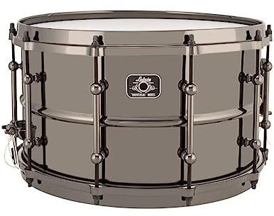 Ludwig Universal Black Brass Snare Drum 8x14 - Polished with Diecast Hoops (LU0814)