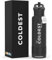 Coldest Isolierte Wasserflasche mit Strohhalm-Deckel, Edelstahl-Metall-Thermoskanne für Damen und Herren, Stealth Black, 1,2 l