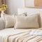 MIULEE 2er Set Kordsamt Kissenbezüge Samtkissen Weich Dekokissen Dekorativ Kissenbezug Modern Kissenhülle Sofakissen Zierkissen Couchkissen für Wohnzimmer Schlafzimmer Creme 40x60 cm